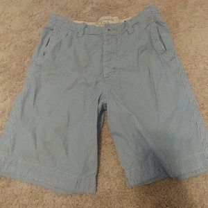 Like-new condition dark seersucker shorts